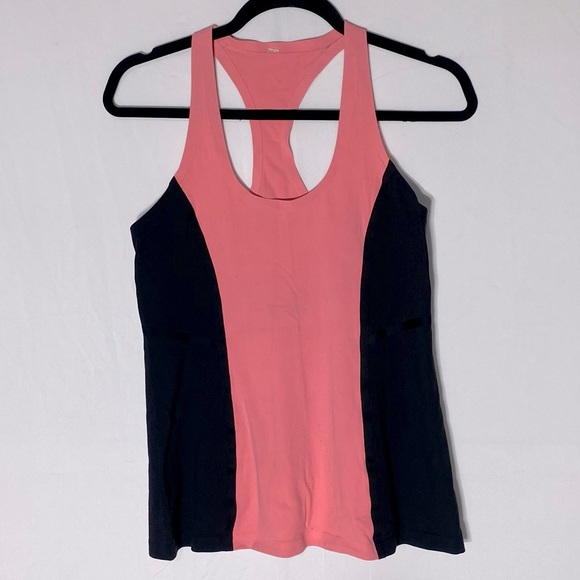 lululemon athletica Tops - Lululemon Athletica Pink Black Racerback Tank Top M